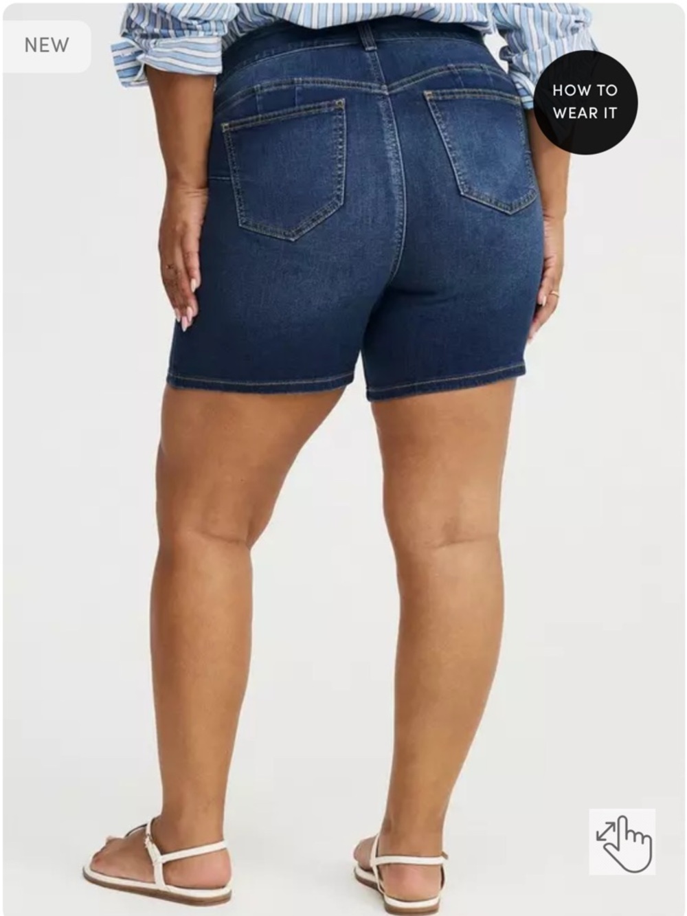 TORRID 5” Bombshell High Rise Short Stretch Denim Dark Wash Hydrosphere 22 - Picture 2 of 10